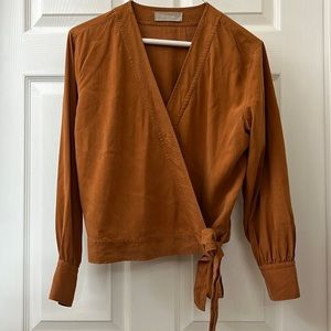 Everlane Washable Silk Top Color Rust, Size 6